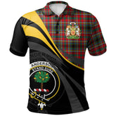 Clan Anderson of Arbrake Tartan Polo Shirt - Royal Coat Of Arms Style VJ25 Anderson of Arbrake Tartan Tartan Polo